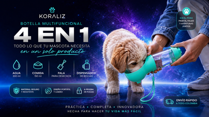 Todo lo que tu mascota necesita en un solo accesorio.